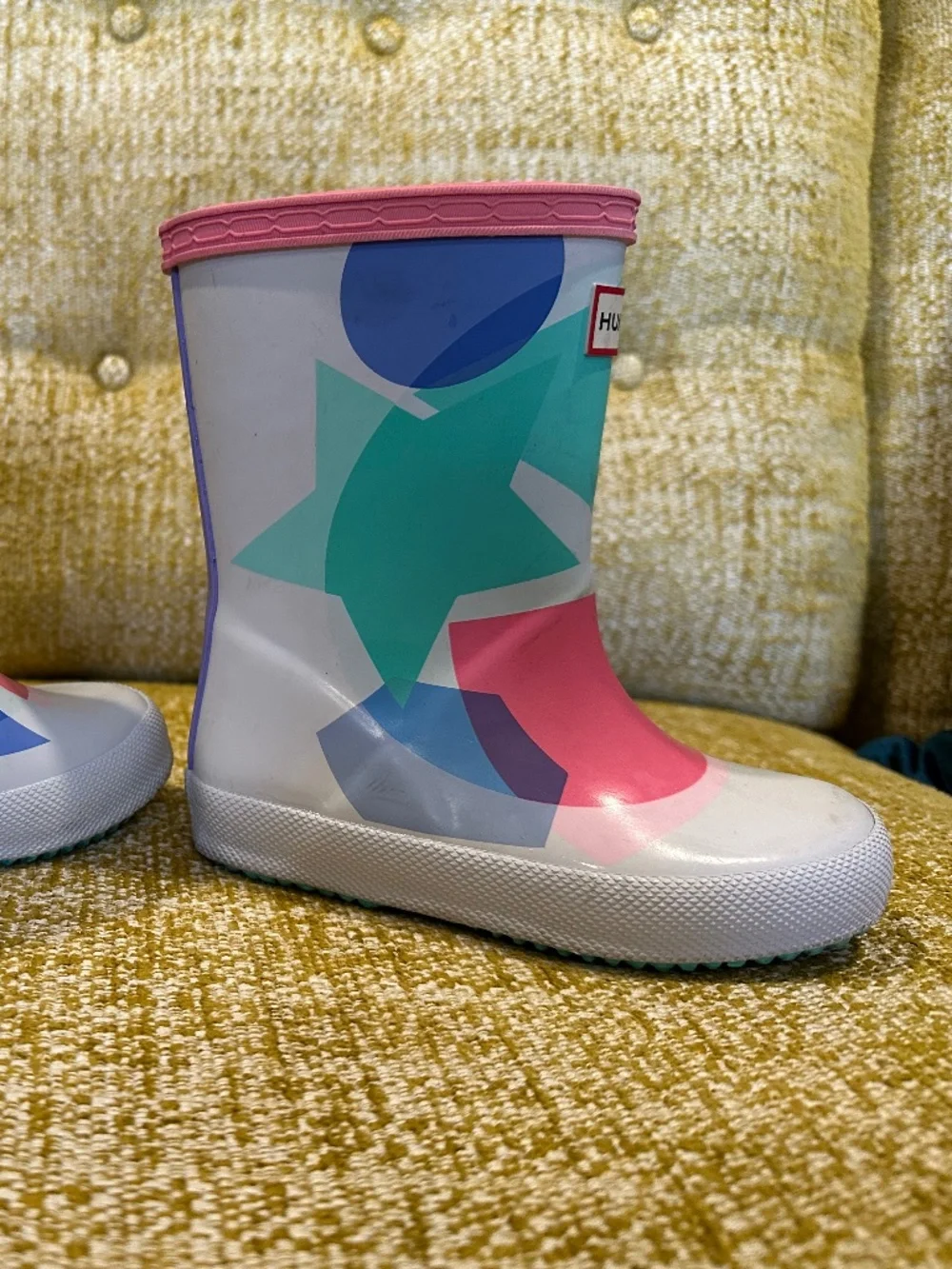 [Like new] Hunter kids rain boots - Size 7 (toddlers), white